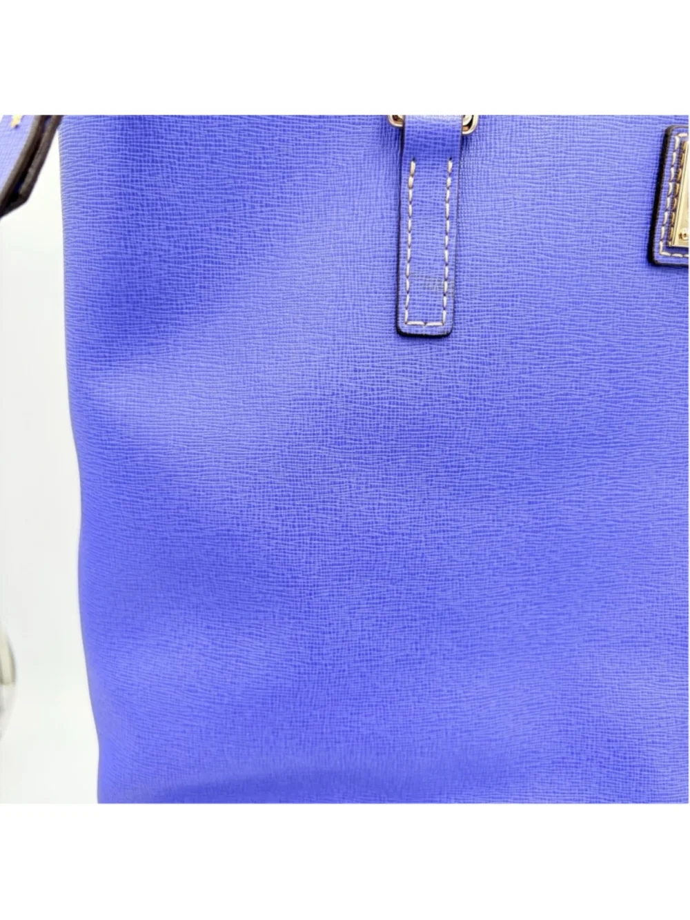 DOONEY & BOURKE Saffiano Double Zip Satchel VIOLET Italian Leather Handbag